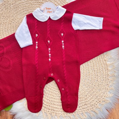 Saída de Maternidade Tiffany - Vermelho Saída de Maternidade Tiffany - Vermelho